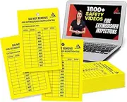 GOTSAFETY 4 Year Fire Extinguisher Inspection Tags - [25 Pack] [2025-2028] Monthly Fire Extinguisher Tags, UV/Waterproof, Extremely Durable Performance Never Tear