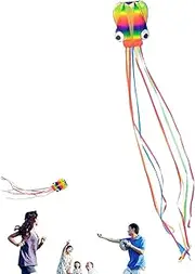 Rainbow Octopus Kite, Huge Rainbow Kite | Soft Huge Flywheel Kites,Outdoor Play Activities Folding for Lawn, City Square, Park, Beach, Camping