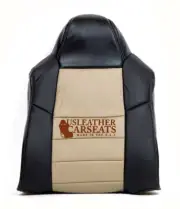 2005 Ford Excursion Driver Side Lean Back Leather Seat Cover 2-Tone Tan/Black
