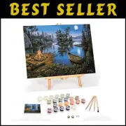 DIY Paint by Numbers Kit for Adults - Framed Canvas Moonlight Bay 16x20