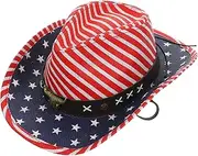 [FOMIYES] Western Cowboy Party Decorative Costume Tan Bachelorette Wide Flat Brim Cowboy Hat Style Costume Accessory Hat Men Western for Men Cap Western Hat Unisex