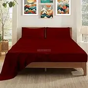 Split California King Sheets - 5 Piece Adjustable Split Sheets - Ultra-Soft Microfiber - 16-Inch Deep Pocket - for Adjustable Bed - Burgundy
