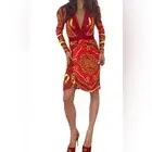 ❤️‍SALE❤️‍HALE BOB Plunge Neck Mini - Above Knee Jersey Cocktail Dress SZ XS