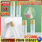 5X10ml Glass Bottle Roller Rollerball Perfume Frosted Essential Oil Roll On Ball