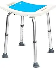 FFSPIIO Shower Bath Stools, Adjustable Height Anti-Slip Legs Bathtub Stool Adults Elderly Disabled Bathroom Chair Shower Chair