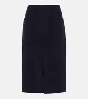 [Vince] Vince High-rise wool-blend pencil skirt AU 16 blue