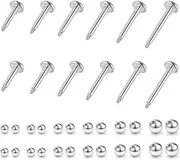 [Briana Williams] 16G 18G Surgical Steel Tragus Cartilage Helix Earrings Studs Replacement Balls Short Labret Lip Rings 4-12mm Monroe Medusa Conch Piercing Jewelry