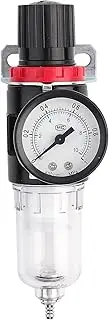 1/4in Oil‑Water Separator Compressed Air Filter Air Source Treatment with Pressure Gauge AFR2000