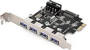 Chenyang 4 Ports PCI-E to USB 3.0 HUB PCI Express Expansion Card Adapter 5Gbps for Motherboard