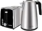1.7 L Stainless Steel Kettle + 2 Slice Toaster - Breakfast Pack Silver