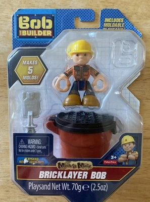 Fisher Price Bob The Builder Bricklayer Bob Mash & Mold Playsand Set NIP