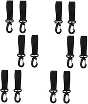 ERINGOGO 12pcs Stroller Hooks Rotatable Pram Clips for Diaper Bags Shopping Multi Purpose Pushchair Hangers for Hands Convenience When Walking Shopping