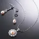 (小樂珠寶) 珍珠有獨特的魅力，無論出門逛街或社交場合，都是必備的裝飾品--頂級天然珍珠項鍊耳環多件式套組