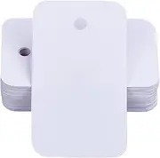 SOFPLATE 200Pcs Waterproof Shipping Tag Writable Plastic Tags Bulk 3x5cm White Eyelet Hole Hanging Marker Blank Storage Tag Labeling Tags for Identification Marking Tagging Gift Luggage Keys Office