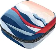 Period Bag,Sanitary Napkin Storage Bag,Abstract Mountains,Tampon Bag for Purse