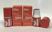 Bliss | LOT OF 2 SHOW ME THE HONEY | Tinted Lip Balm .11 Oz Each New! AS PICT