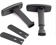 3D Gaming Chair Replacement Parts Arm Rest Gaming Chair Retractable Arm Rest Arm Rests for Gaming Chair Bottom Mounting Holes 2/3/4 Holes are Optional (Color : 2-Hole Steel Plate, Size : A Pair)