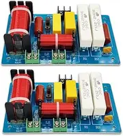 Ysyaxsyt 2 Piece PA-2A 2 Ways Speaker Crossover Treble + 450W Pure Bass Subwoofer Frequency Divider Filters DIY Blue DIY for Home