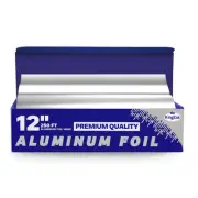 Heavy Duty Aluminum Foil, 250 Square Feet - 12" x 250' - Easy Tear Non-Stick...