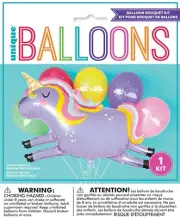 Birthday Party Decoration Unicorn Foil Latex Balloon Bouquet Kit Set Helium Air