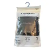 Calvin Klein Boys 3-Pack Briefs Underwear US M(8-10) Black NWT