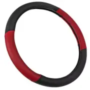 Two Tone Ergonomic Grip Leather Steering Wheel Cover Universal Size 14.5-15.5"
