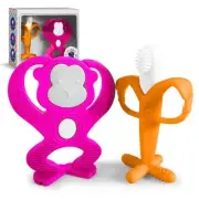 Baby Teething Toys Set - Baby Monkey Banana Teether and Toothbrush