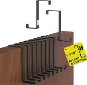 Menz over the Door Hooks 10 Pack, 2-Sided Fits 1 3/8" & 1 3/4" Coat Hanger, Blac