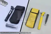 Pro Physician 2.5V Halogen Light FiberOptic Otoscope Diagnost Set Black & Yellow