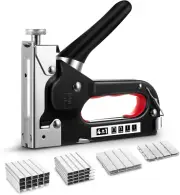Flutesan 4-In-1 Staple Gun Compatible with I/T/U/D Type Nails Staples, Heavy ...