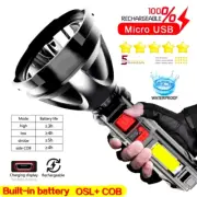 Lampara de mano Linterna LED Recargable Flashlight Zoomable Torch Focus Lamp US