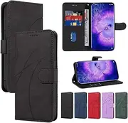 [Ttianfa] Compatibile for Case Google Pixel 6 Pro, 2 in 1 Leather Wallet Magnetic Flip Cover with Credit Card Holder, Shockproof Folio Kickstand Phone Case-Black