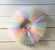 Pastel Rainbow Tutu, Cake Smash, Skirt, Birthday, 6 Months To 3 Years, Baby Girl