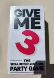 GIVE ME 3 Speak-Before-You-Think Party Game – New Conversation Starter, Fast
