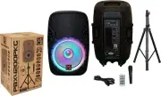 MR DJ PBX4200PKG 15" 2-Way PA DJ 3000W Active Powered Bluetooth Karaoke Speaker