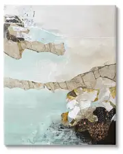 Abstract Beach Shoreline Scenery Canvas Wall Art by Design Fabrikken