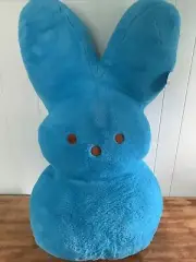 NWT Jumbo 38" BLUE Easter Bunny Rabbit PEEPS Plush Giant Body Pillow Stuffed Toy