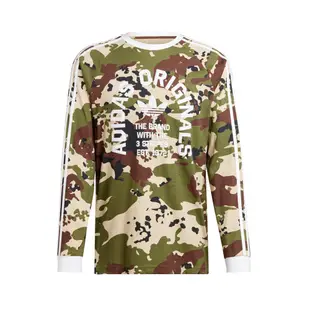 Adidas Camo LS Cali HF IS2921 男 長袖 上衣 運動 休閒 修身 舒適 迷彩 綠