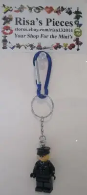LEGO Mini-Figure Carabiner Keychain - Secret Service Guy (1 Keychain)