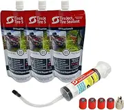 Lawn Mower Tire Sealant - Flat Tire Protection Kit with Sealant Injector