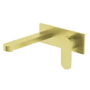 Amelie Wall Basin/Bath Mixer Paddle with 187mm Spout Brushed Gold BDO301310ABG
