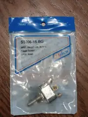 SS206-15-BG SELECTA SPDT ON-OFF-ON 20 AMP TOGGLE SWITCH NOS