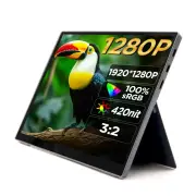 HAILESI 10.5 Inch FHD 1280P Portable Monitor Computer Gaming Display USB C External Screen for Smartphone Tablet Laptop