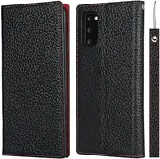 [Cavor] for Samsung Galaxy S20/S20 5G Case,[Litchi Leather] [RFID Blocking Card Holder] Flip Magnetic Wallet Case Cover with Kickstand Feature(6.2") -Black