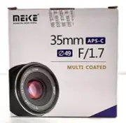 Meike 35mm F1.7 Manual Focus MF Prime Lens For Canon EF-M Cameras, New Sealed