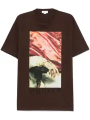 [ALEXANDER MCQUEEN] T-SHIRT WITH PRINT L BROWN