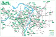 Golf Road Map - St. Louis - Golf Travel Map - Golf Planner