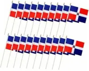 20 Pack Dominica Flags Dominican Stick Flag Small Mini Handheld Flags for