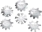MERRYHAPY 6pcs Nail Art Templates Manicure Stencils for French Nails Sturdy Stainless Steel Easy to Use Clean for Salons