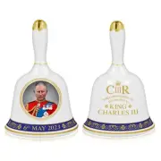 King Charles III Coronation Ceramic Hand Bell Commemorative Memorabilia Gift